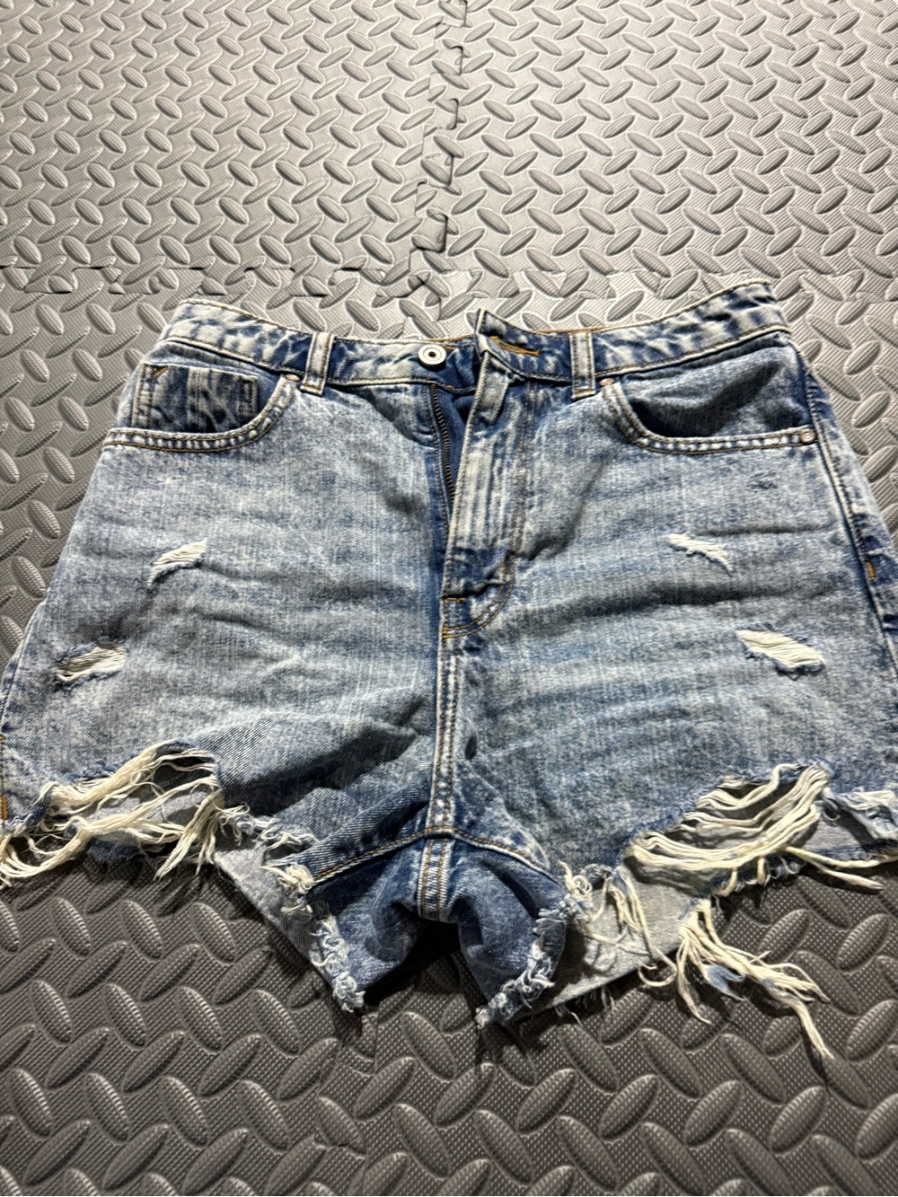 Zara Blue Denim Waistband with Brass Stitching